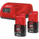Milwaukee M12NRG-202 Kit de démarrage (12V/2x2,0Ah) 4933459209